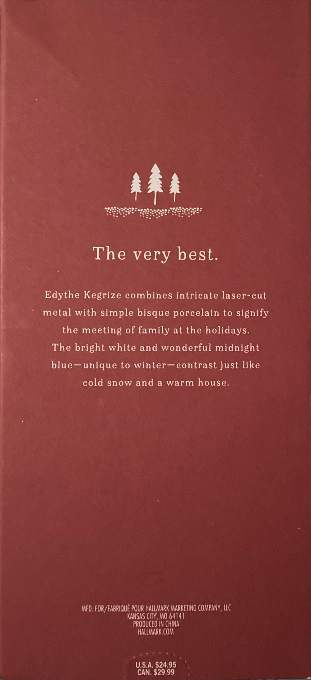 Holidays At Home - Signature (Porcelain) ornament collectible [Barcode 763795037896] - Main Image 2