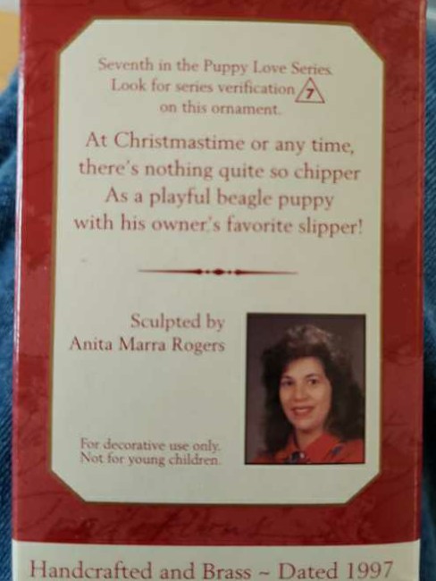 Puppy Love #7 - Beagle - Puppy Love (Dog) ornament collectible [Barcode 015012372823] - Main Image 2