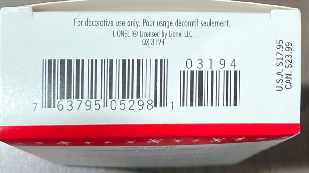 Lionel 2426W Tender - Lionel Trains (Trains) ornament collectible [Barcode 763795052981] - Main Image 3