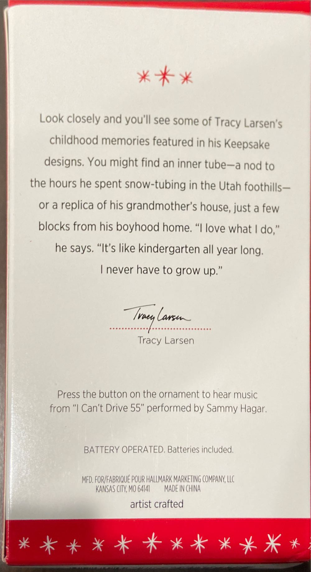 I Can’t Drive 55 - Cars (Cars) ornament collectible [Barcode 763795056378] - Main Image 2