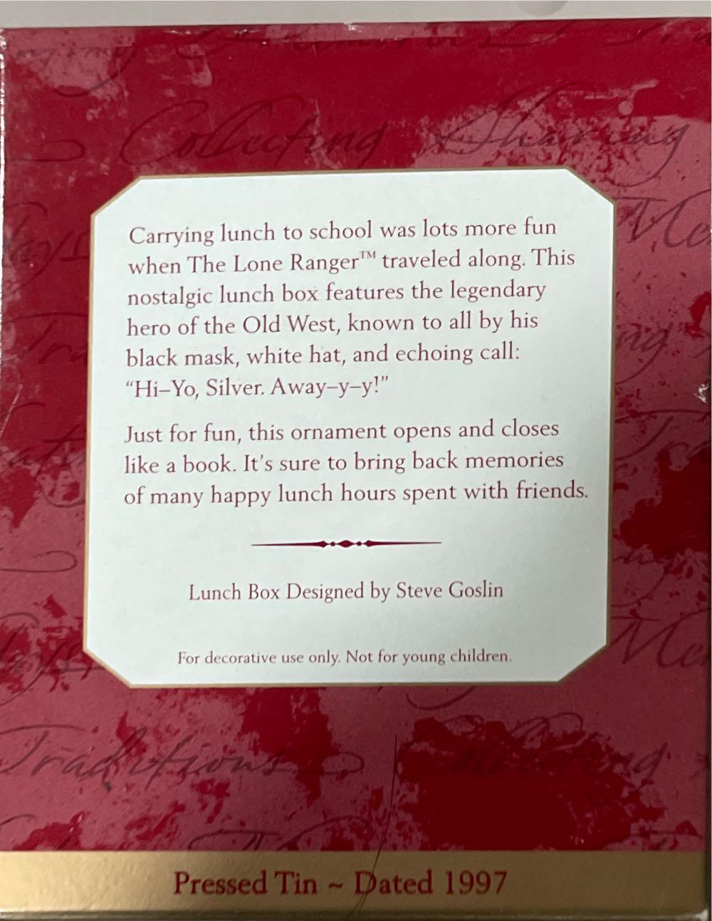 The Lone Ranger - The Lone Ranger (Toys & Games) ornament collectible [Barcode 015012372922] - Main Image 3