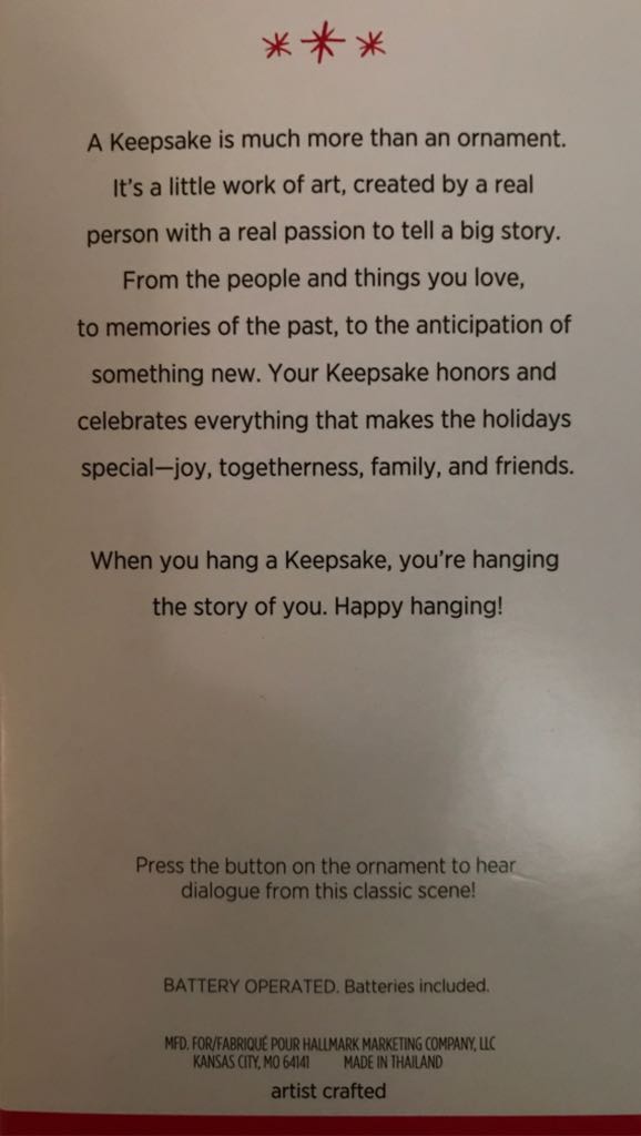 🎄 CV ‘16: A Patriotic Blessing - National Lampoon’s Christmas Vacation (National Lampoon’s Christmas Vacation) ornament collectible [Barcode 763795071784] - Main Image 2