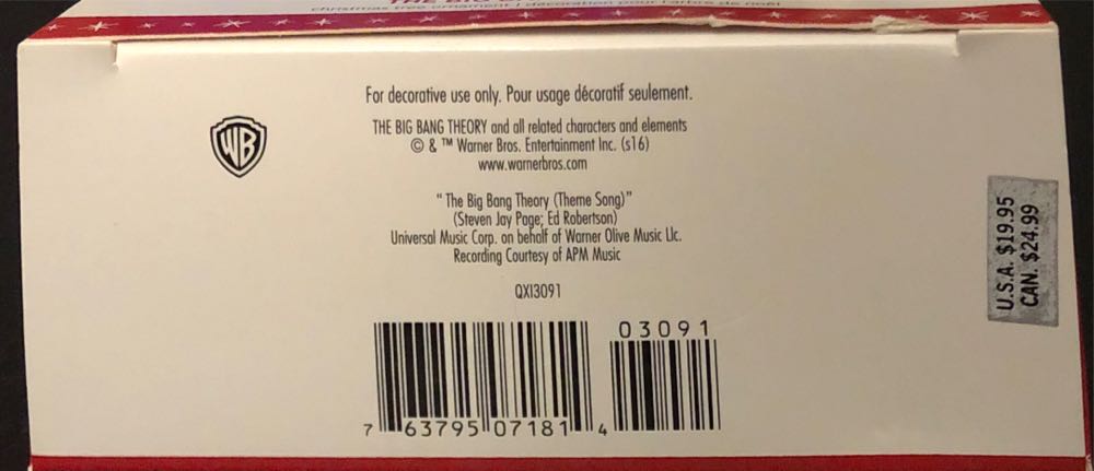 The Big Bang Theory - Magic Sound (The Big Bang Theory) ornament collectible [Barcode 763795071814] - Main Image 4