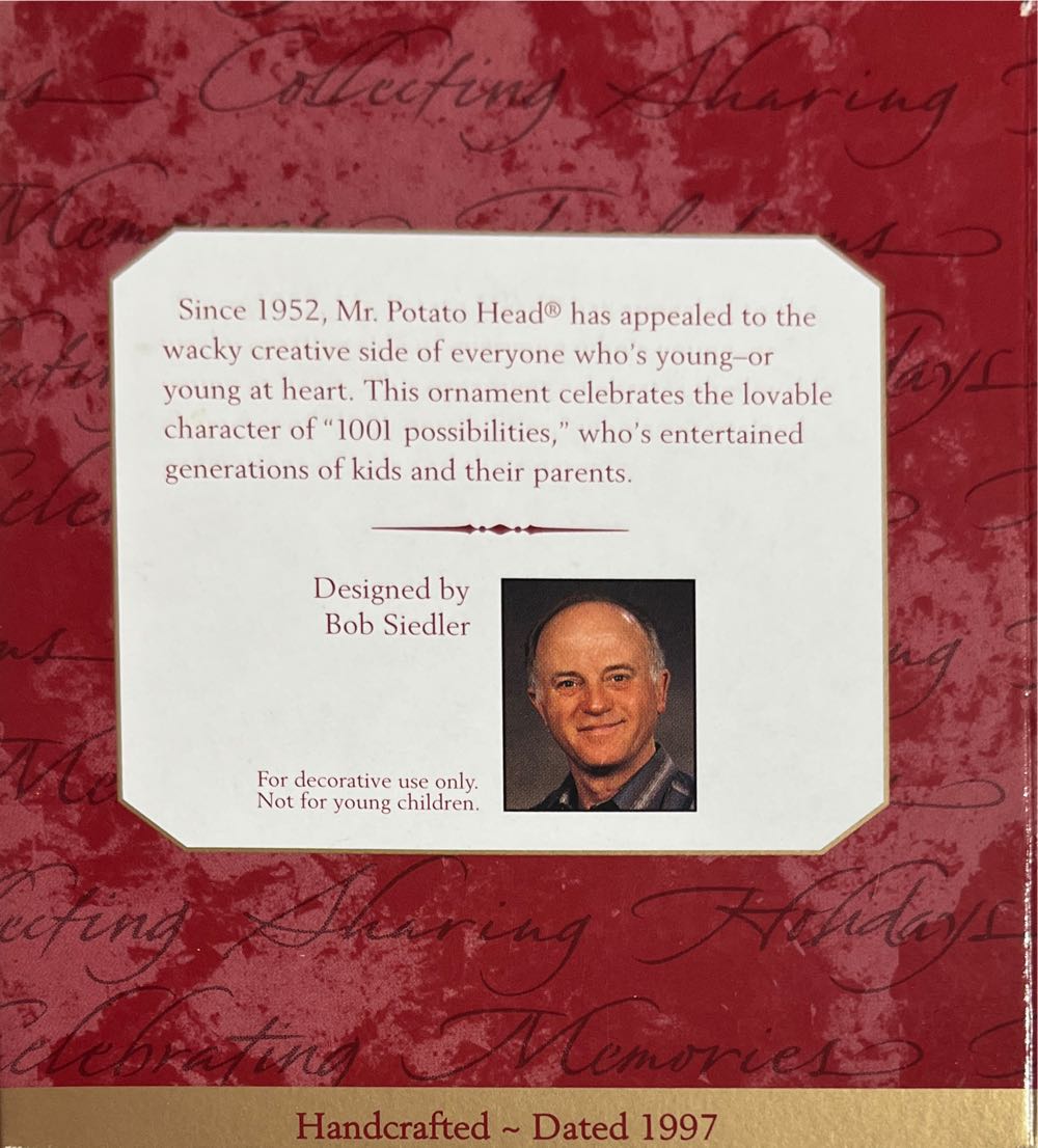 Mr. Potato Head - Hallmark Keepsake (Movie Characters) ornament collectible [Barcode 015012372991] - Main Image 2