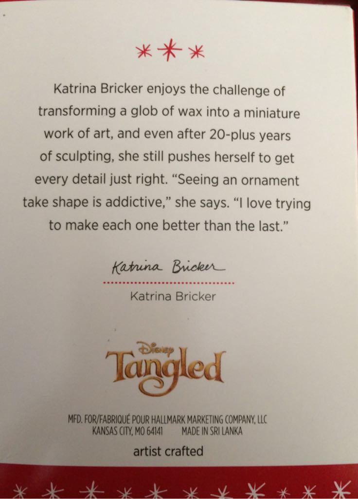 Disney 50 - Tangled: “A Girl’s Best Friend” - Tangled (Hanging Ornament) ornament collectible [Barcode 763795085187] - Main Image 2