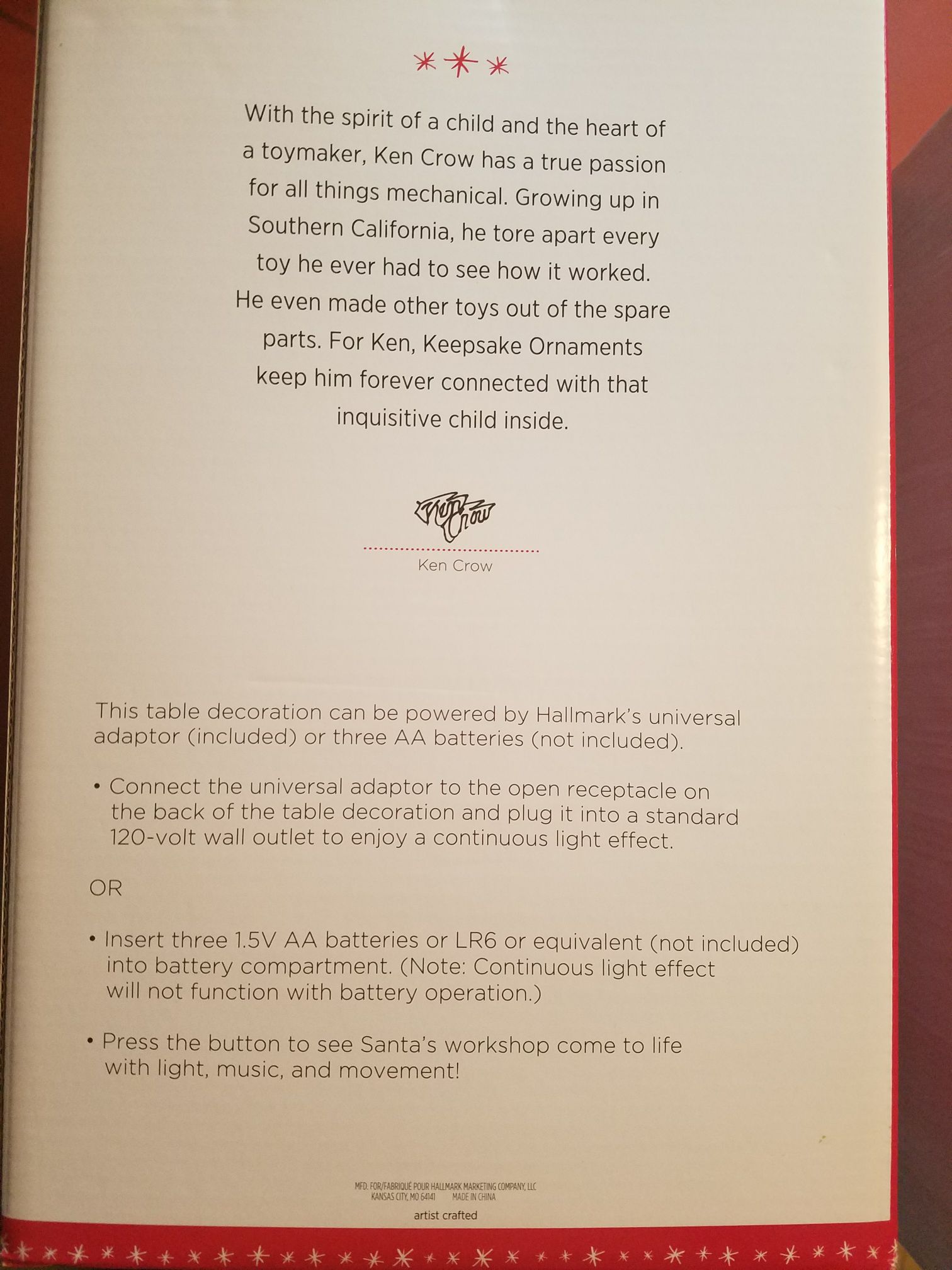 Where Dreams Become Toys - Magic Light, Sound, & Motion (German Angel Chimes) ornament collectible [Barcode 763795085217] - Main Image 2