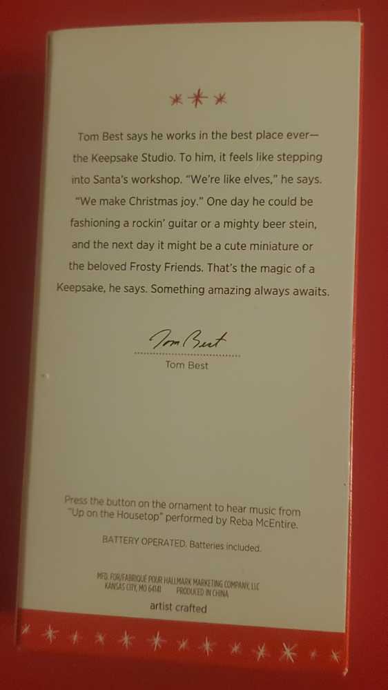 Guitar 2016 Up On The Housetop #4 - Guitars (Guitars) ornament collectible [Barcode 763795091935] - Main Image 2