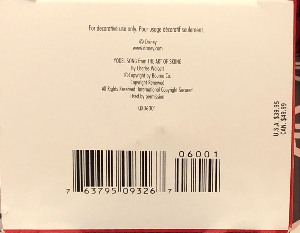 The Art Of Skiing - Disney (Goofy) ornament collectible [Barcode 763795093267] - Main Image 3