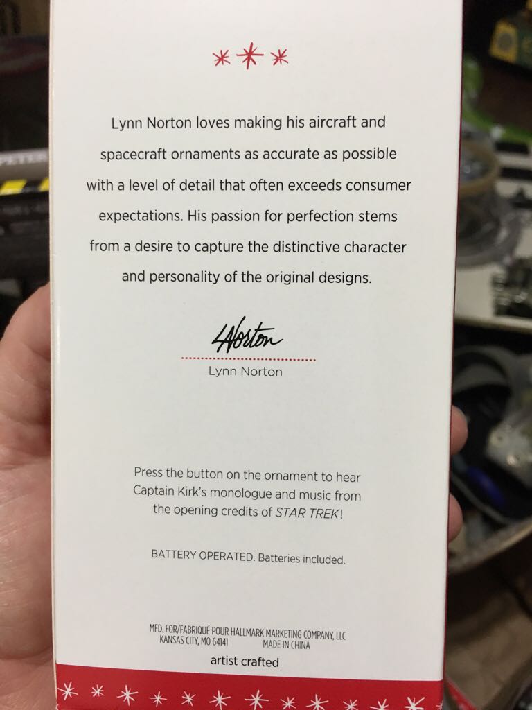 USS Enterprise - Star Trek (Star Trek) ornament collectible [Barcode 763795095780] - Main Image 2