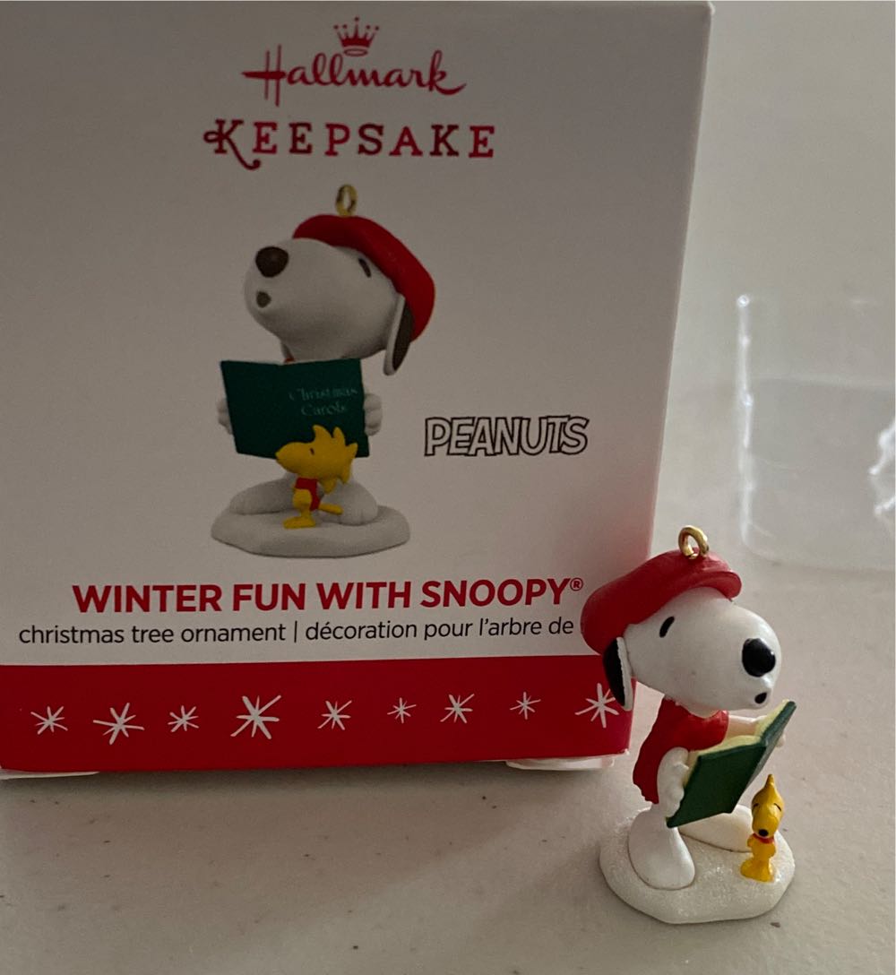 #19 Winter Fun With Snoopy - Winter Fun With Snoopy (Hallmark Keepsake Miniature) ornament collectible [Barcode 763795099399] - Main Image 4