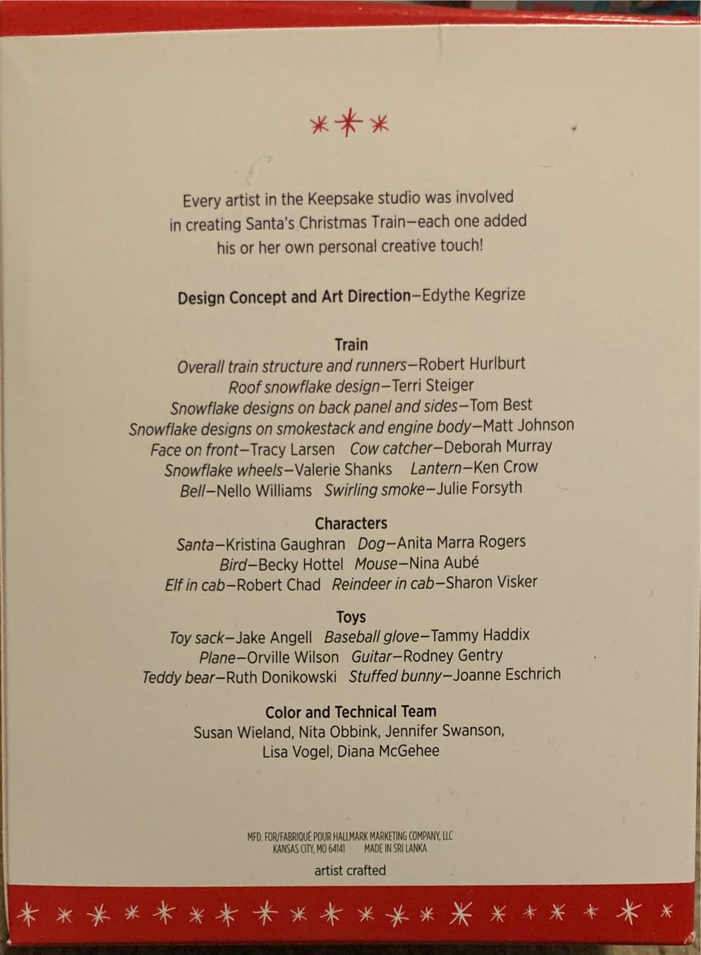 Santa’s Christmas Train 2016 - Hallmark KOC Member Exclusive (Trains) ornament collectible [Barcode 763795108077] - Main Image 2