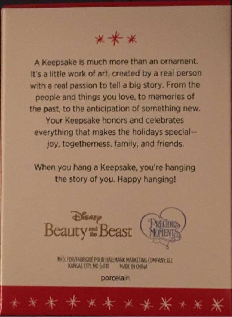 Belle - Precious Moments (Disney) ornament collectible [Barcode 763795109470] - Main Image 2