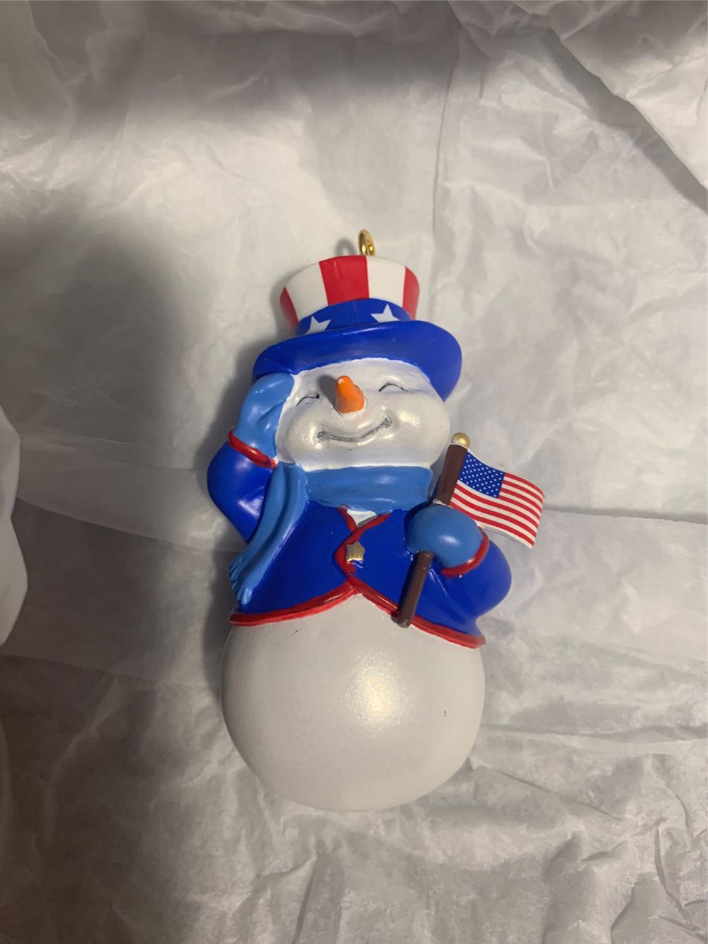 Patriotic Snowman - Patriotic (Patriotic) ornament collectible [Barcode 763795112814] - Main Image 3