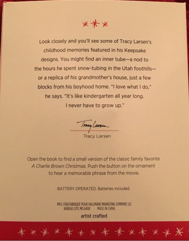 A Charlie Brown Christmas - Peanuts (MAGIC: Sound) ornament collectible [Barcode 763795114344] - Main Image 2