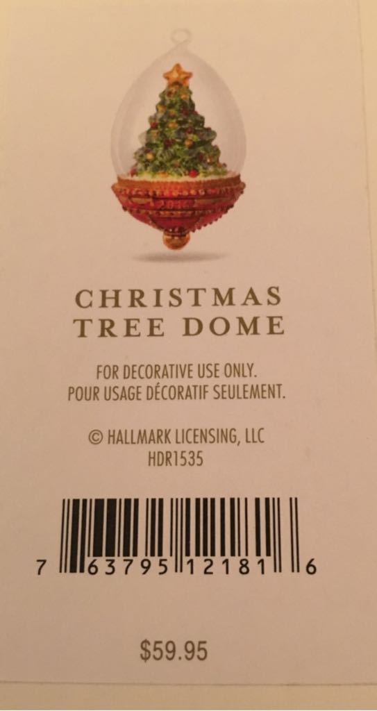 Christmas Tree Dome - Hallmark Heritage ornament collectible [Barcode 763795121816] - Main Image 2