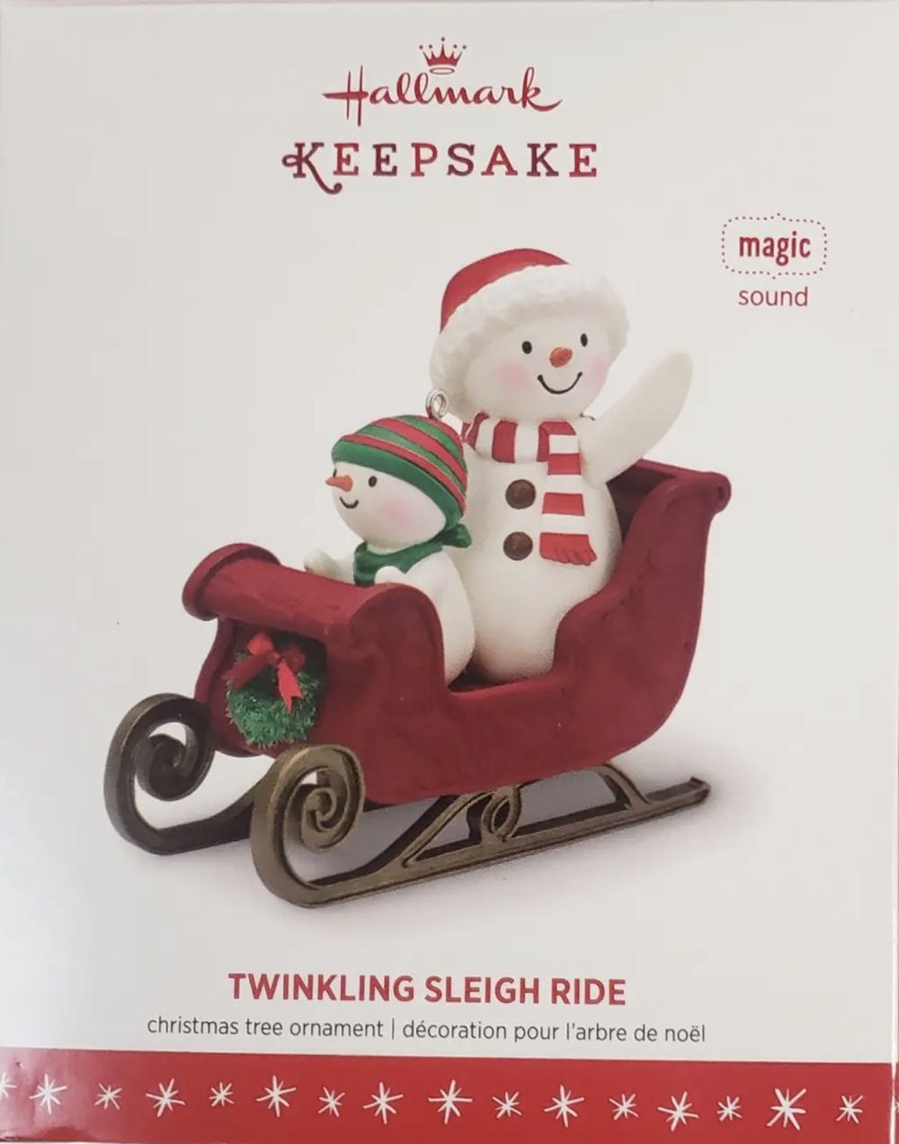 TP#13 Twinkling Sleigh Ride - Techno Plush (Snowmen) ornament collectible [Barcode 763795145645] - Main Image 3
