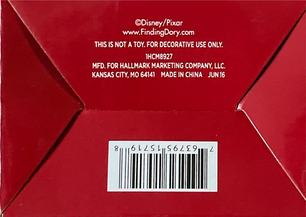 Hallmark Keepsake. Summer. Disney Pixar Finding Nemo. Redbox. Finding Dory-Octopus. - Disney Pixar Finding Dory (Redbox: Octopus) ornament collectible [Barcode 763795157198] - Main Image 2