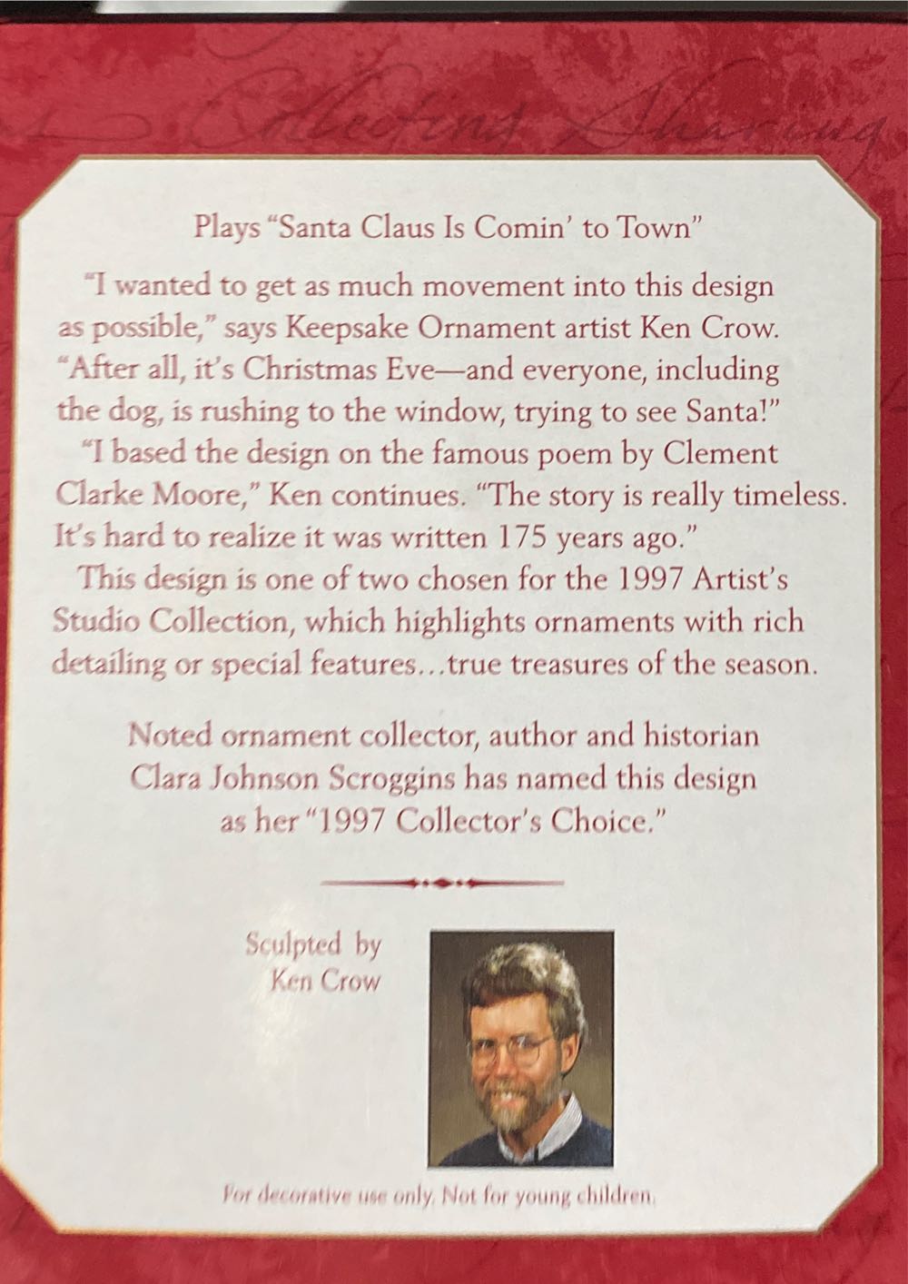 The Night Before Christmas - The Night Before Christmas (’Twas The Night Before Christmas) ornament collectible [Barcode 015012378153] - Main Image 3