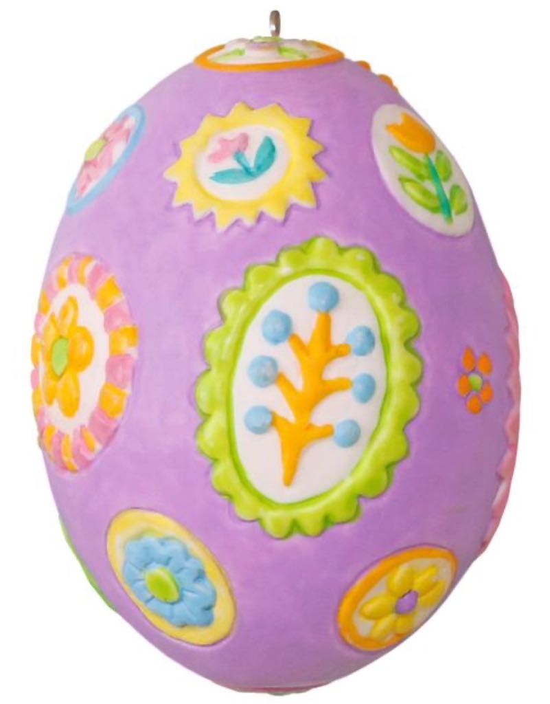 Festively Floral  (Easter, Egg) ornament collectible [Barcode 763795171132] - Main Image 2