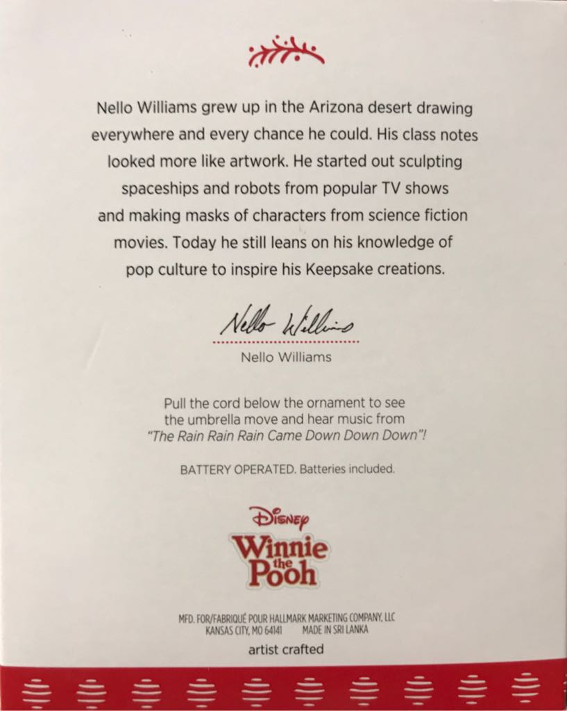 A Blustery Day - Disney Winnie The Pooh (Disney Winnie the Pooh) ornament collectible [Barcode 763795173891] - Main Image 2