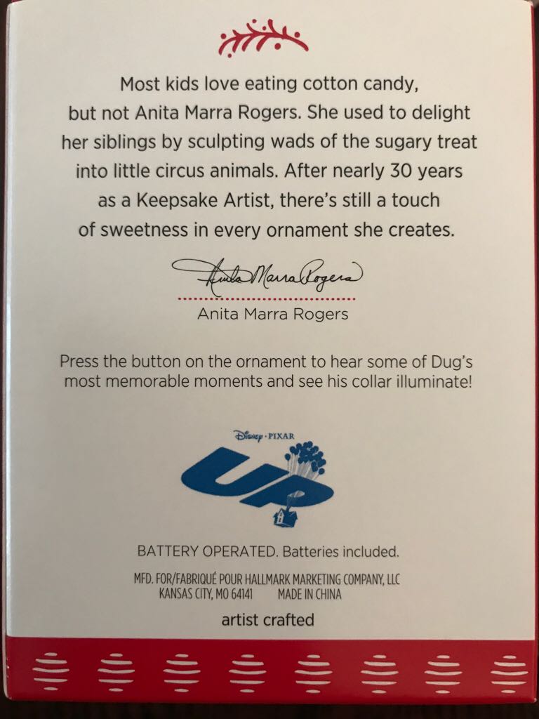 Dug - Disney Pixar Up (Disney) ornament collectible [Barcode 763795220786] - Main Image 2