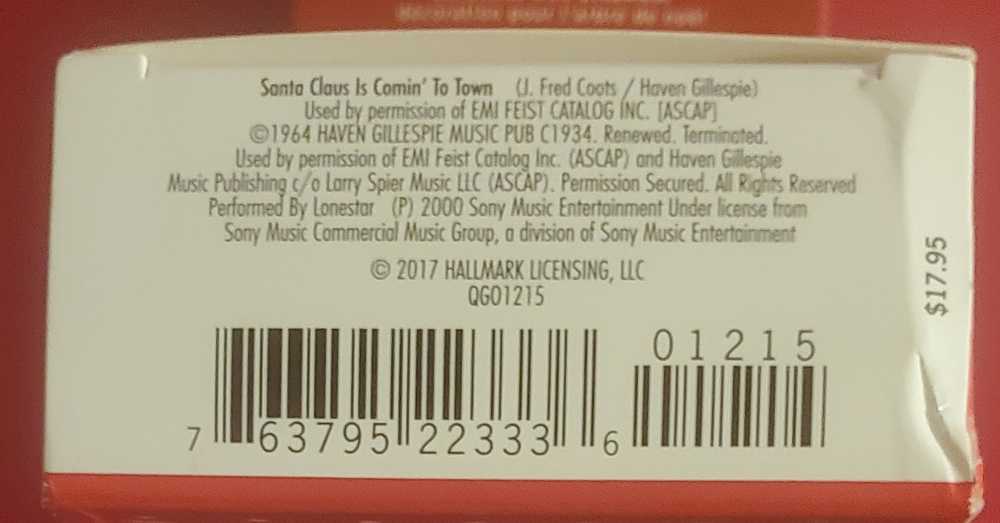 Santa Claus Is Comin’ To Town - Guitars (Iconic Songs) ornament collectible [Barcode 763795223336] - Main Image 4