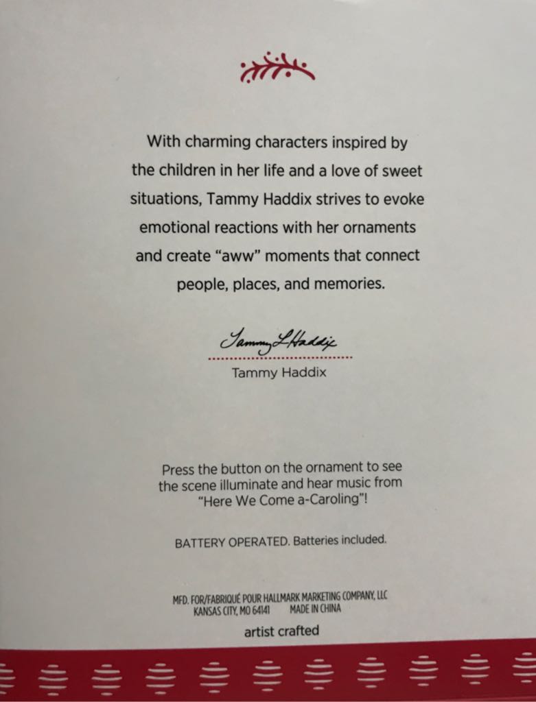 A Caroling Surprise - Magic Light & Sound (MAGIC: Light & Sound) ornament collectible [Barcode 763795223633] - Main Image 2