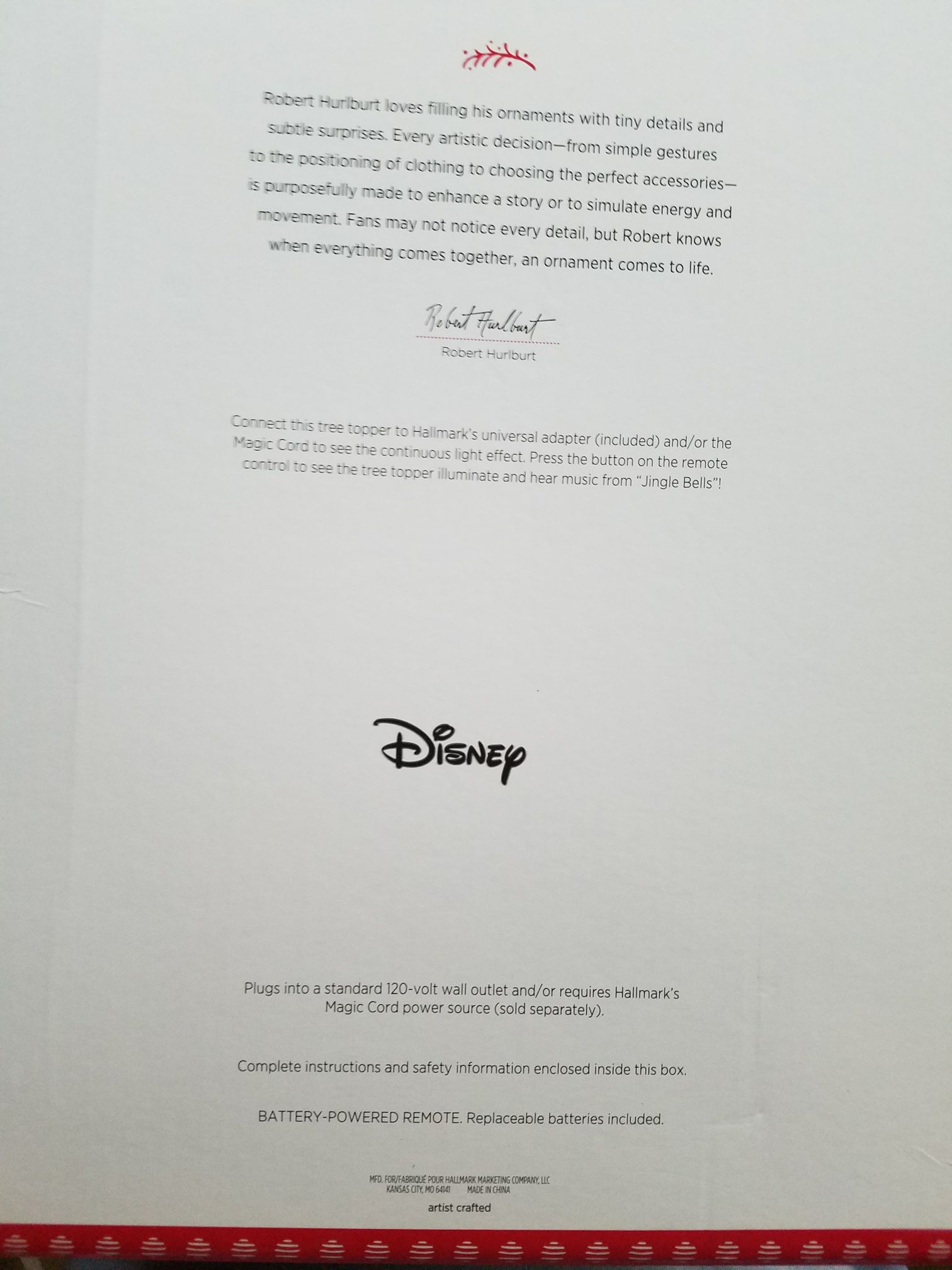 Oh, What Fun! Tree Topper - Tree Topper (Disney) ornament collectible [Barcode 763795226382] - Main Image 2