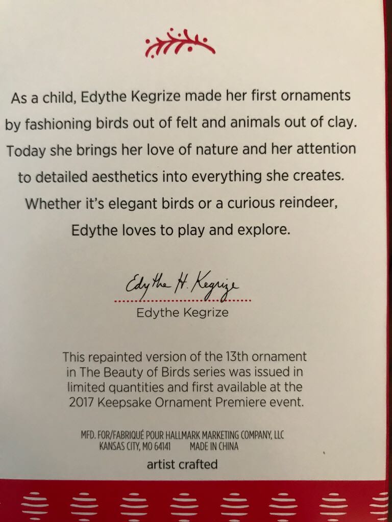 Lady Mountain Bluebird - The Beauty Of Birds (The Beauty Of Birds) ornament collectible [Barcode 763795230167] - Main Image 2