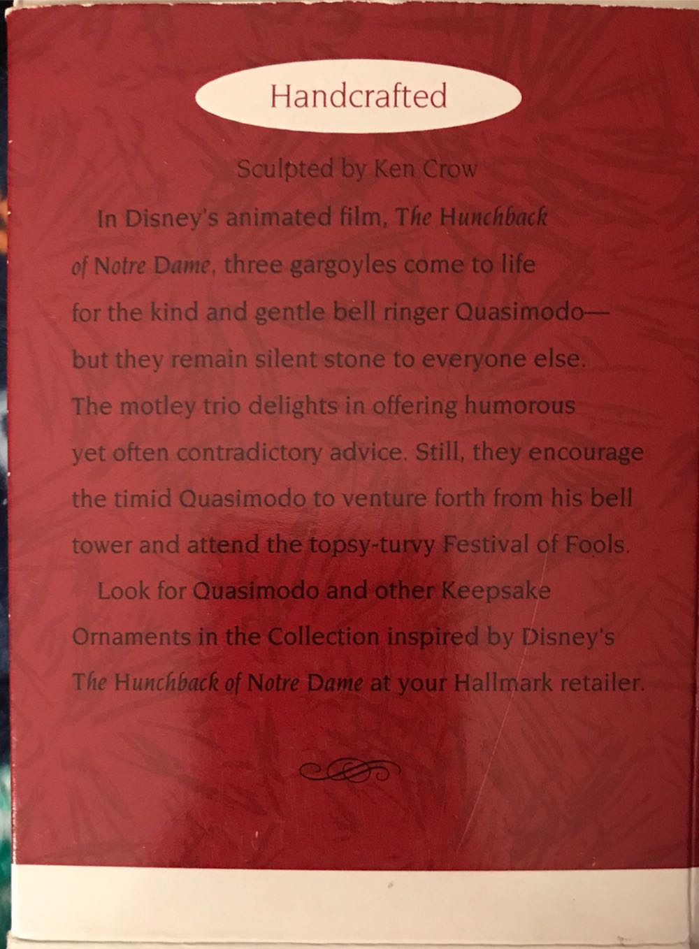 Laverne- Victor- And Hugo - Disney The Hunchback Of Notre Dame (Disney) ornament collectible [Barcode 015012381641] - Main Image 3