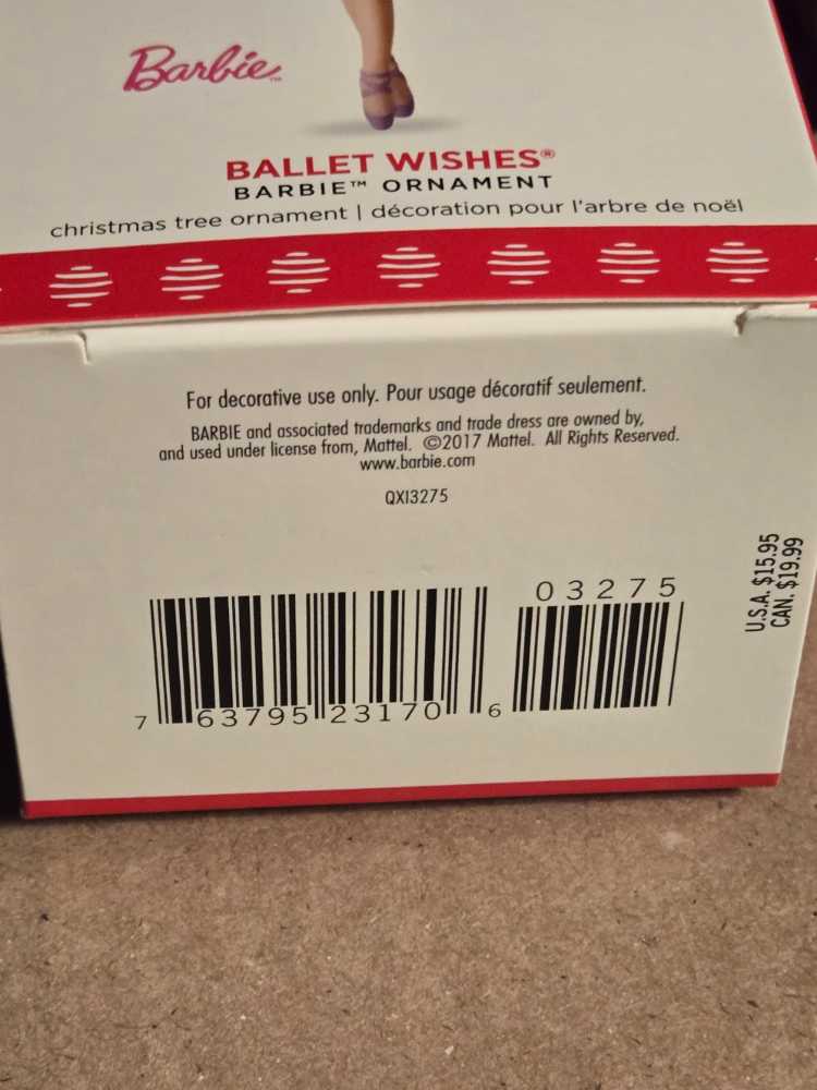 Barbie Ballet Wishes - Ballerina (Barbie) ornament collectible [Barcode 763795231706] - Main Image 3