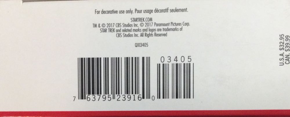 U.S.S. Franklin - Star Trek (Star Trek) ornament collectible [Barcode 763795239160] - Main Image 3