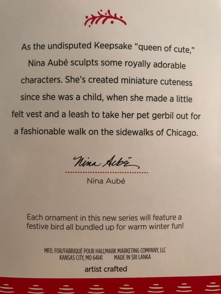 Cozy Critters #1 - Cozy Critters (Birds) ornament collectible [Barcode 763795239207] - Main Image 2