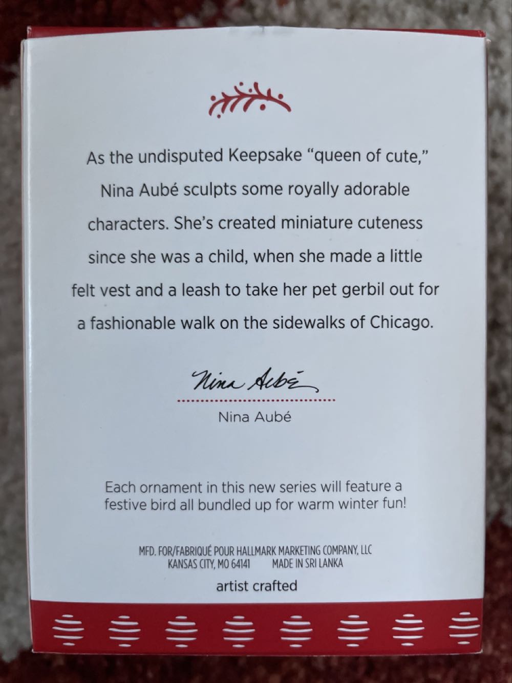 Cozy Critters #1 - Cozy Critters (Birds) ornament collectible [Barcode 763795239207] - Main Image 3