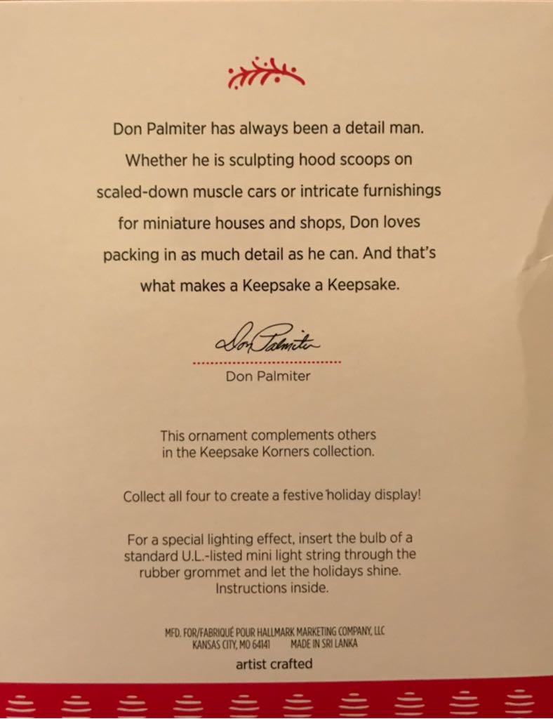 Keepsake Korners Hall Bros Card Shop - Keepsake Korners (Village) ornament collectible [Barcode 763795242580] - Main Image 2