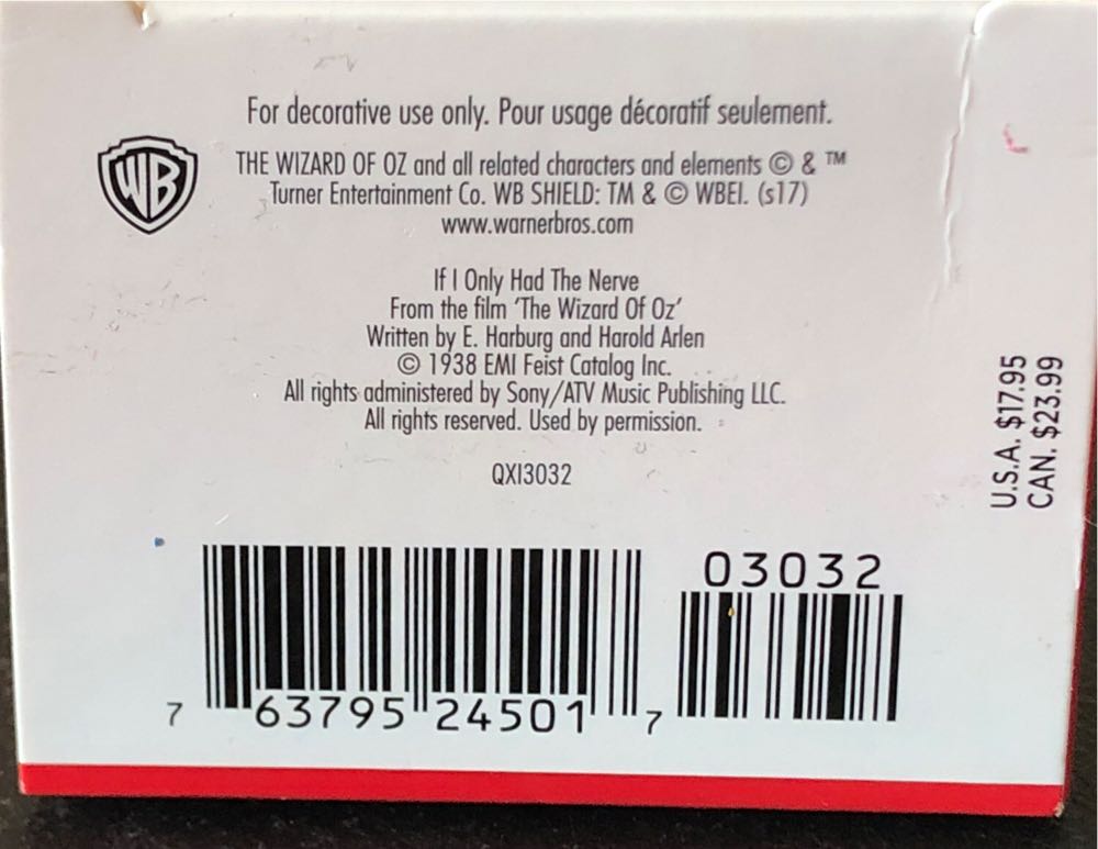 If I Only Had The Nerve - The Wizard of Oz - Off to See the Wizard (MAGIC: Sound) ornament collectible [Barcode 763795245017] - Main Image 4