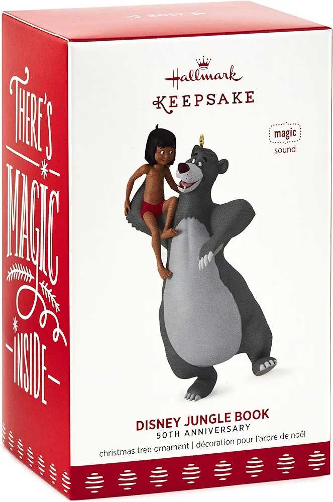 Baloo and Mowgli Disney Jungle Book 50th Anniversary  - Jungle Book (Disney The Jungle Book) ornament collectible [Barcode 763795247998] - Main Image 3
