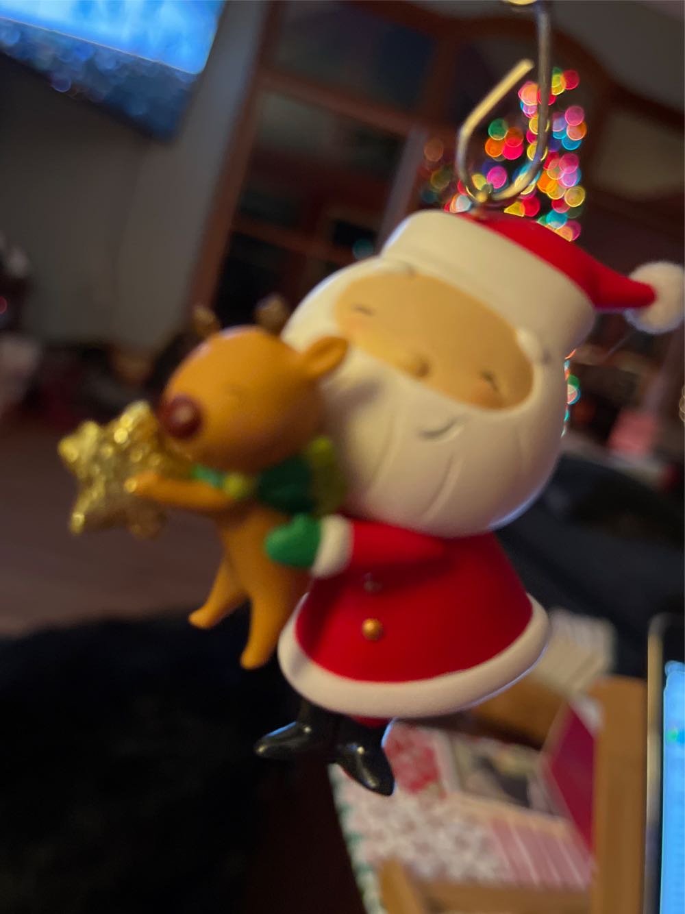 Kringle And Kris 4 - Baby Reindeer With Star - Kringle And Kris (Santa) ornament collectible [Barcode 763795248001] - Main Image 4