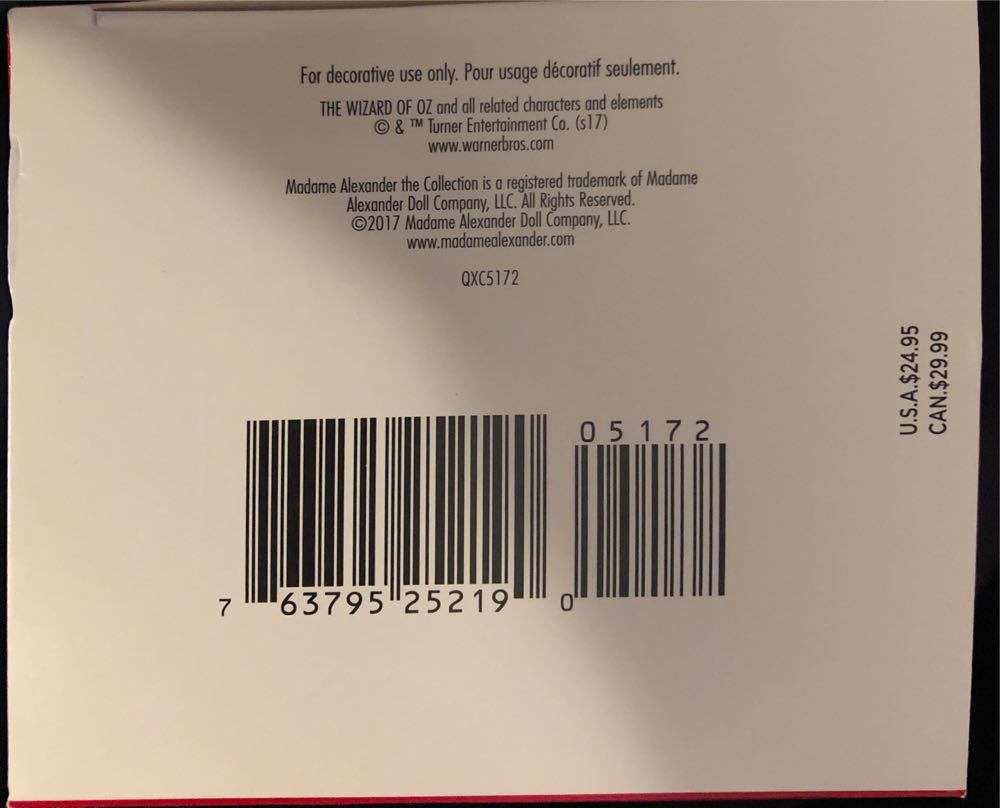 Wicked Witch Of The East  - Madame Alexander (The Wizard Of Oz) ornament collectible [Barcode 763795252190] - Main Image 4