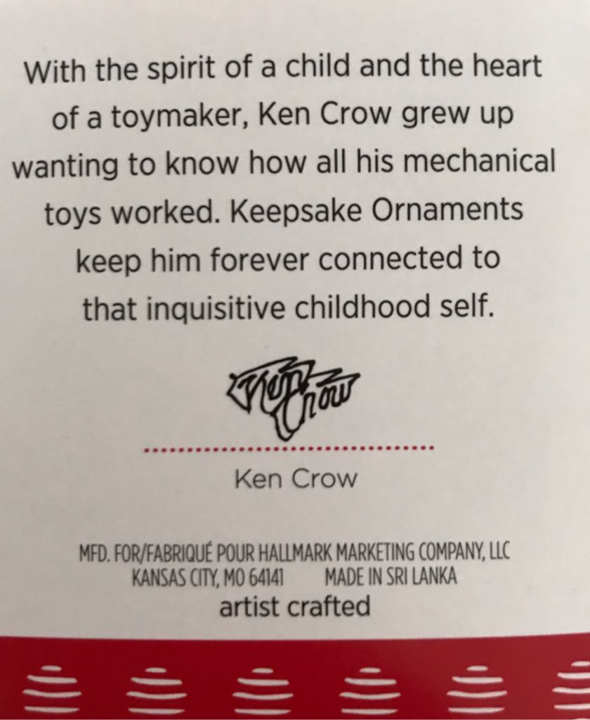 Teeny Toy Train - Hallmark KOC Mini (Trains) ornament collectible [Barcode 763795253234] - Main Image 2