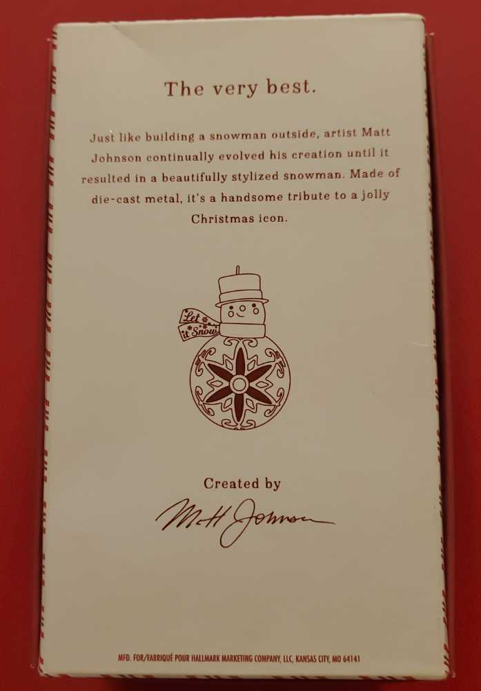 Let It Snowman 2017 - Snowman (Snowman) ornament collectible [Barcode 763795257898] - Main Image 2