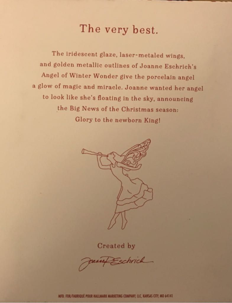 Angel Of Winter Wonder - Angel (Angels) ornament collectible [Barcode 763795257904] - Main Image 2