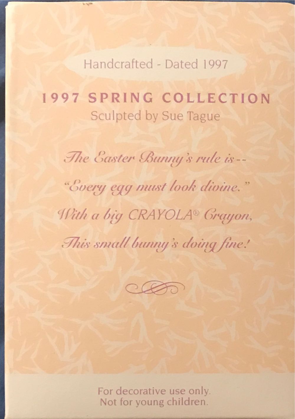 Eggs-pert Artist - Easter (Crayons, Bunny, Easter Egg) ornament collectible [Barcode 015012391312] - Main Image 3