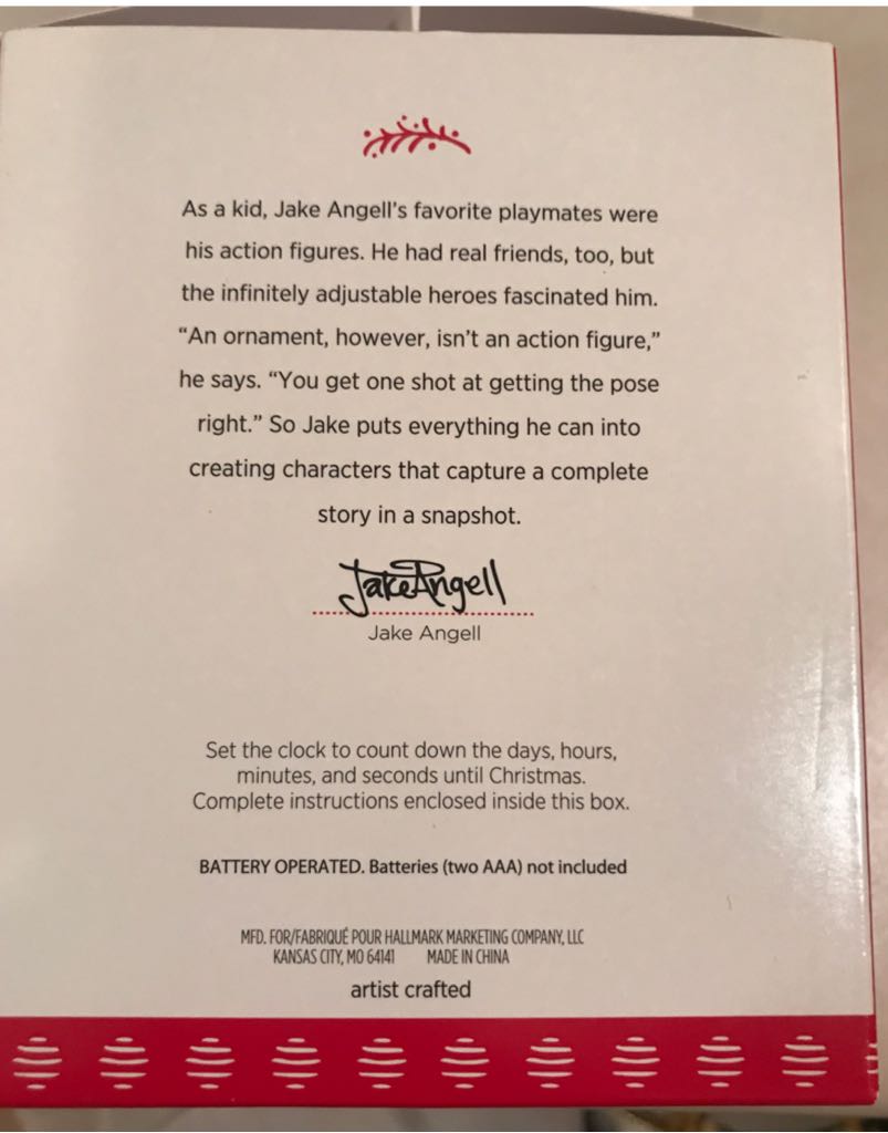 Countdown To Christmas Hallmark Keepsake Ornament   ornament collectible [Barcode 763795258604] - Main Image 2