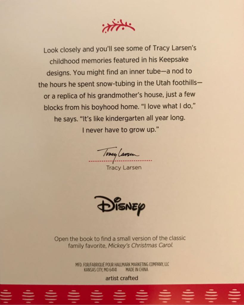 Mickey’s Christmas Carol - Disney (Mickey Mouse) ornament collectible [Barcode 763795258628] - Main Image 2