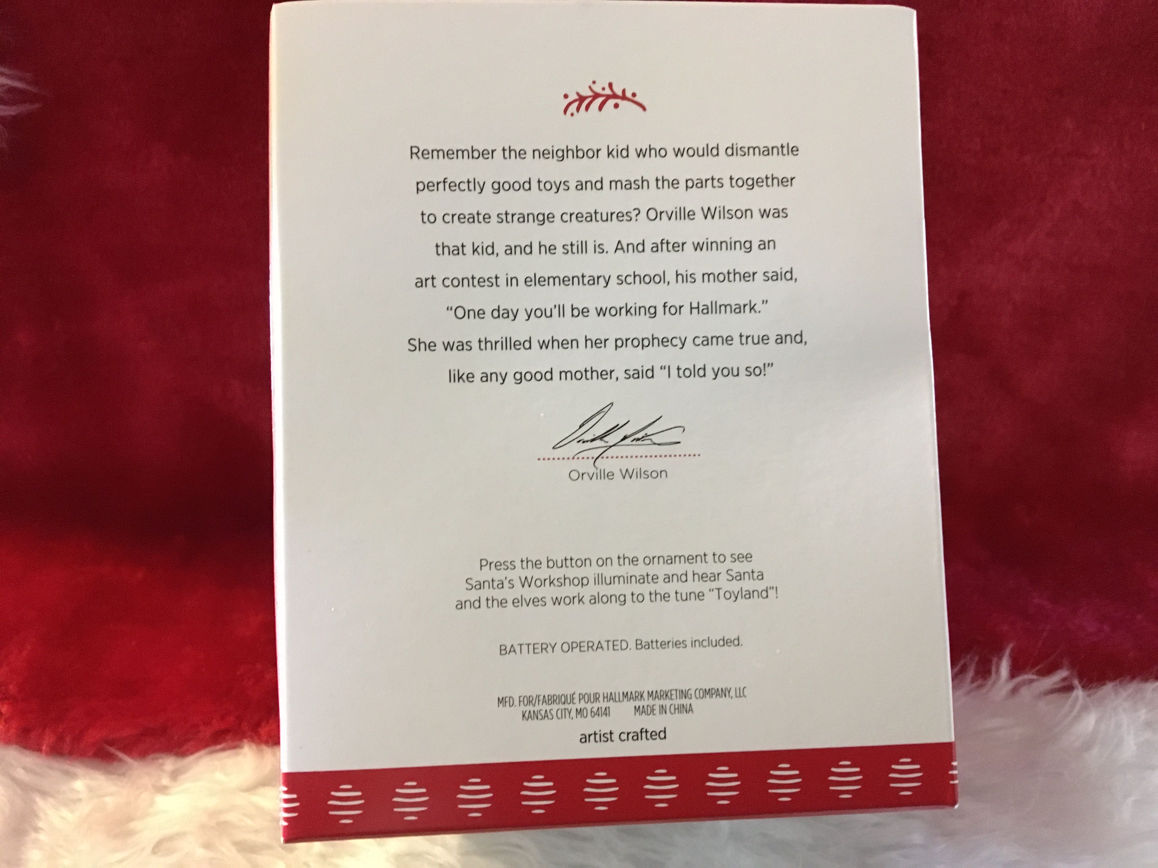 Santa’s Workshop - Hallmark Keepsake (Light & Sound (Battery Op)) ornament collectible [Barcode 763795258635] - Main Image 2