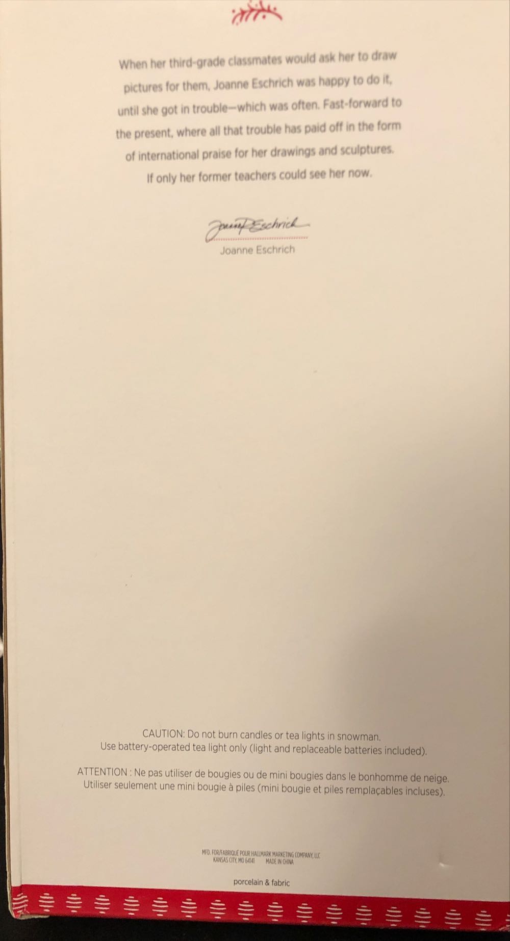 Snowtop Santa  - Snowtop Lodge (Snowman) ornament collectible [Barcode 763795258697] - Main Image 3