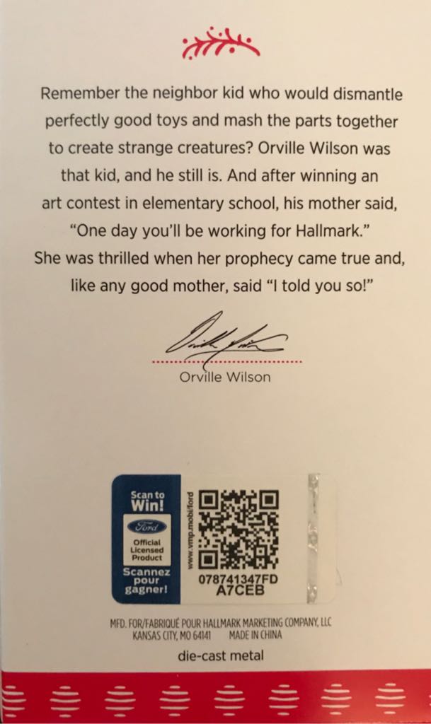 Classic American Cars - 1969 Ford Mustang Boss 429 - Classic American Cars (Cars) ornament collectible [Barcode 763795270743] - Main Image 2