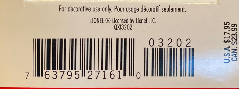3472 Automatic Refrigerated Milk Car - Lionel Train Series (Trains) ornament collectible [Barcode 763795271610] - Main Image 4