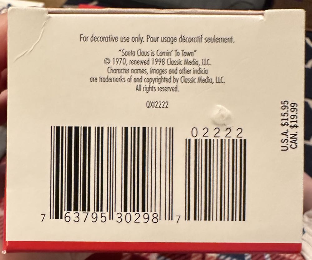 Kris Kringle - Santa Claus Is Comin’ To Town (Movies & TV) ornament collectible [Barcode 763795302987] - Main Image 3